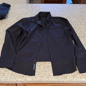 Perry Ellis Men's Black Shirt Jacket